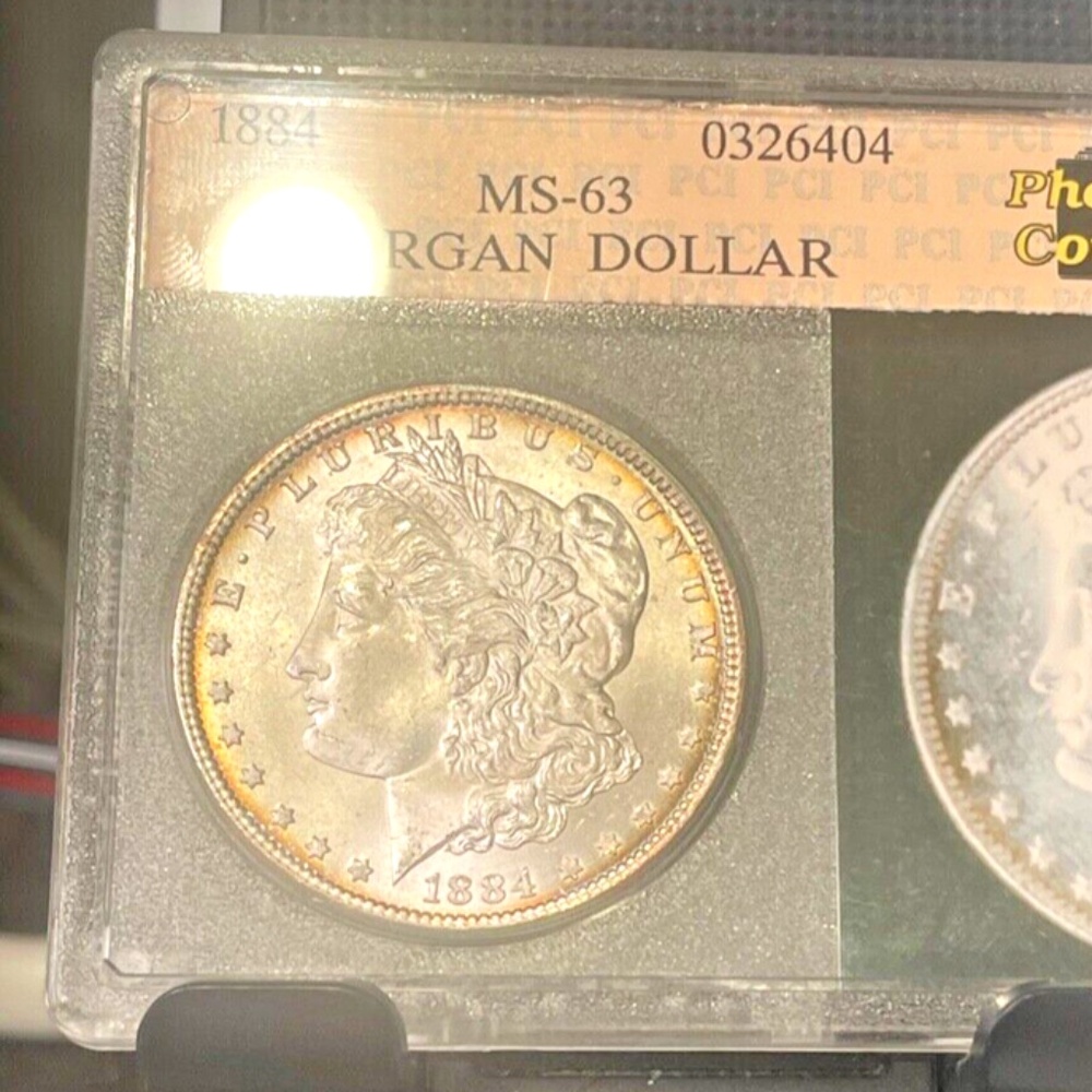 1884 P Morgan Silver Dollar MC $1 Brilliant Uncirculated BU 90% Silver